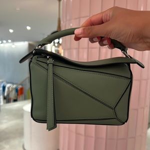 Loewe Mini Puzzle Bag in Avocado